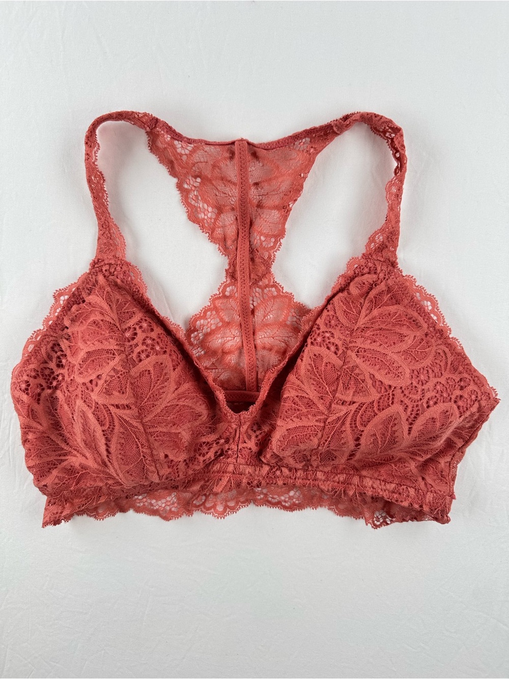 Auden Lace Racerback Bralette in Terracotta Size Medium - Picture 1 of 6